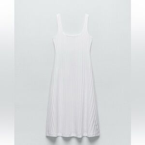 Zara Ribbed White Dress